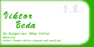 viktor beda business card